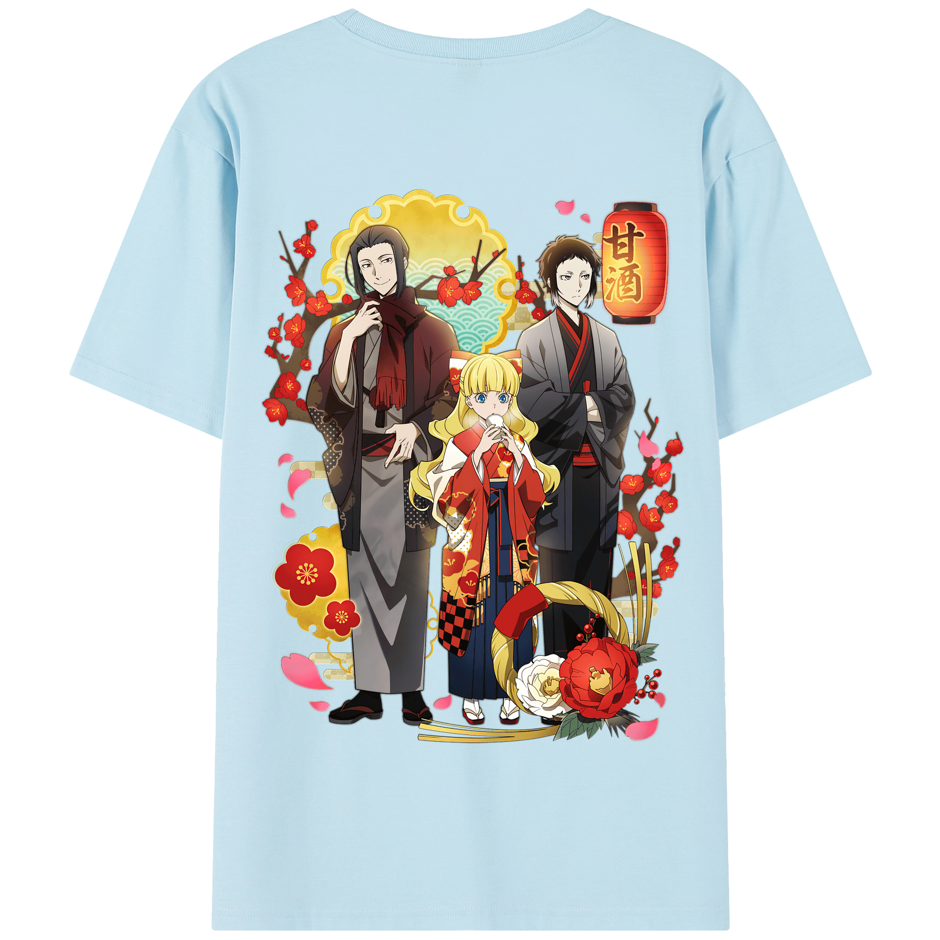 （画像用） 文豪ストレイドッグス Bungo Stray Dogs 綿100％半袖Tシャツ（背面プリント）